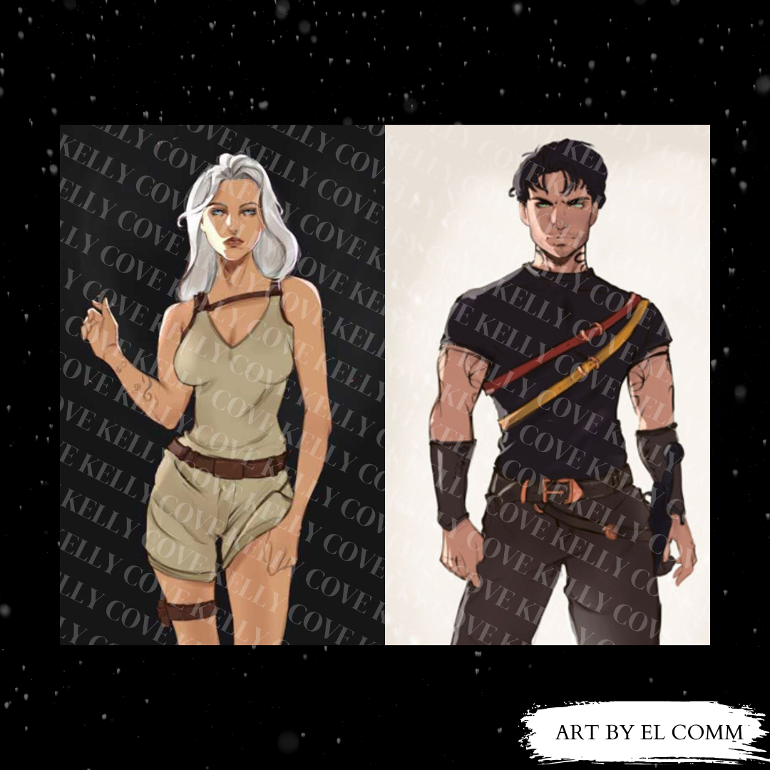 Rhea & Darius Art Print by El Comm From The Hidden of Vrohkaria Series image 0