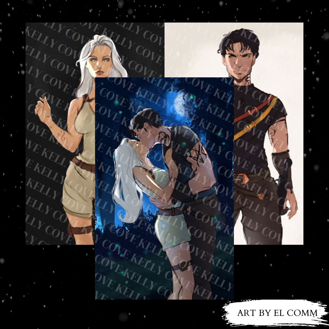 Rhea & Darius x3 Art Print by El Comm From The Hidden of Vrohkaria Series image 0