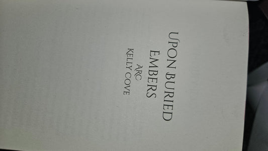 Defective LIMITED Silver Foiled, dark wine/plum purple Sprayed Edges Upon Buried Embers Signed Paperback with Bookmark & Artprints