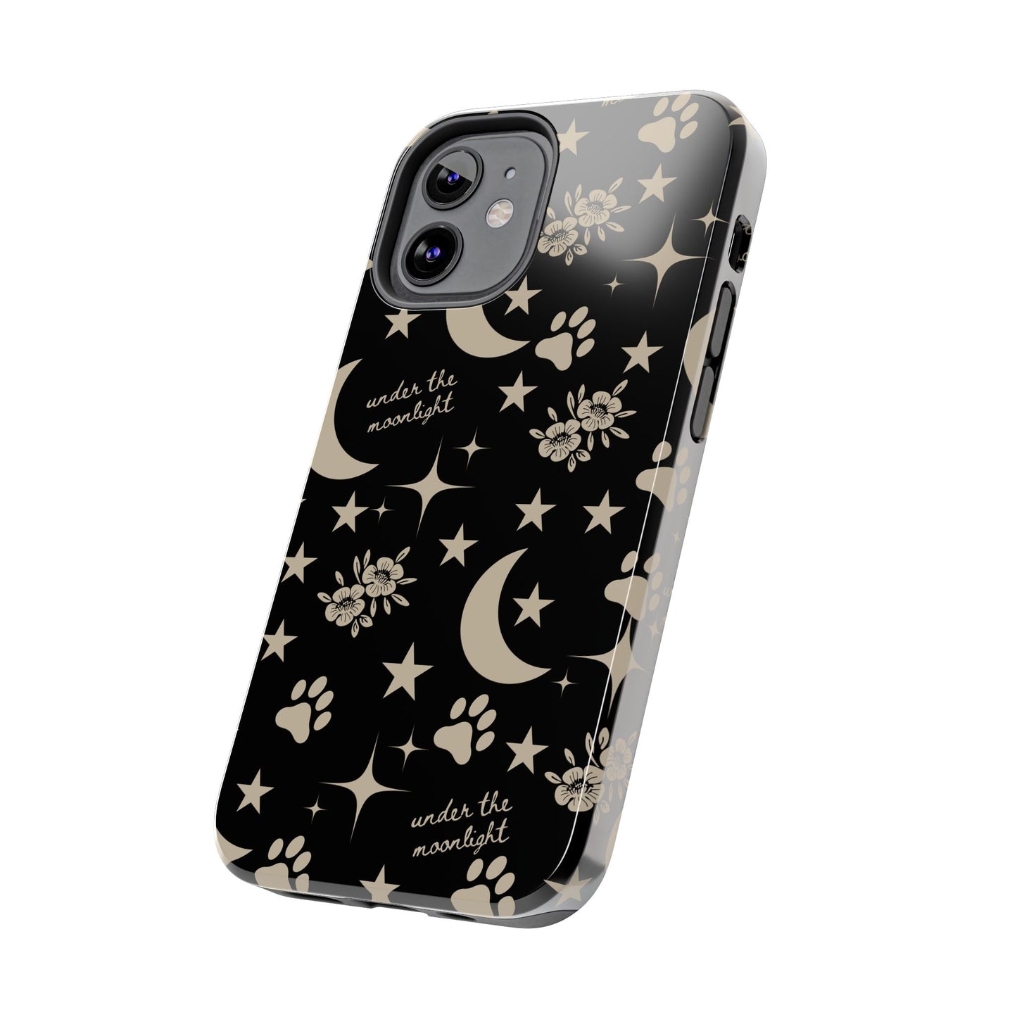 Under The Moonlight Black Tough Phone Cases