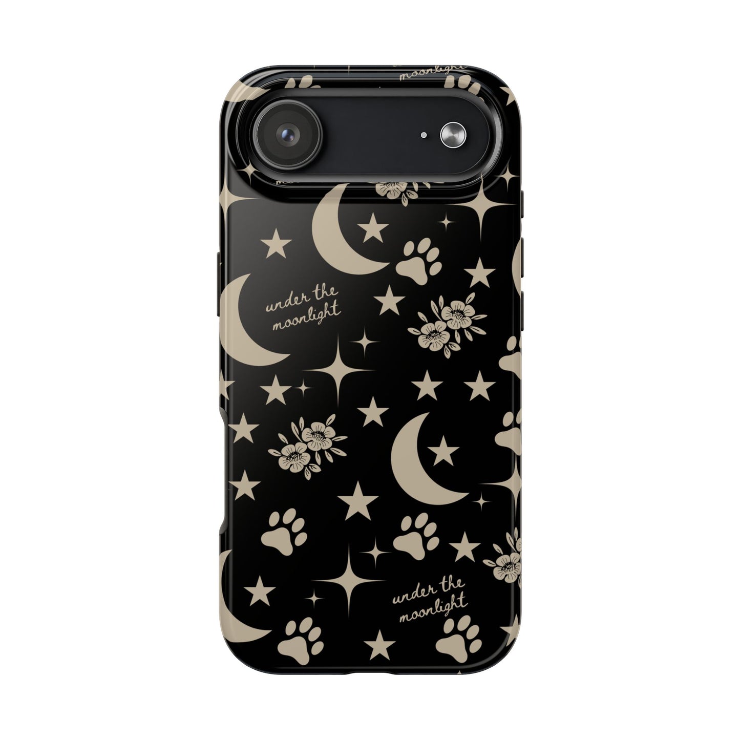 Under The Moonlight Black Tough Phone Cases