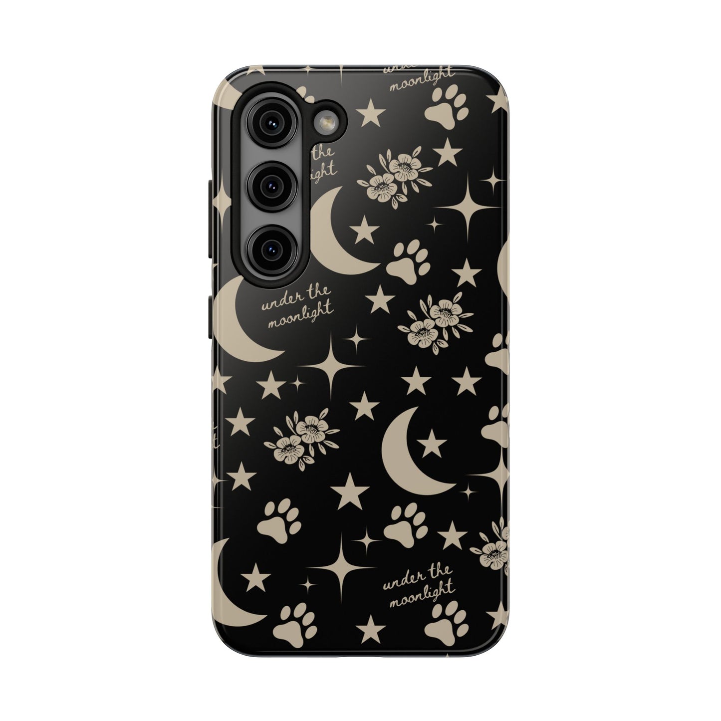 Under The Moonlight Black Tough Phone Cases
