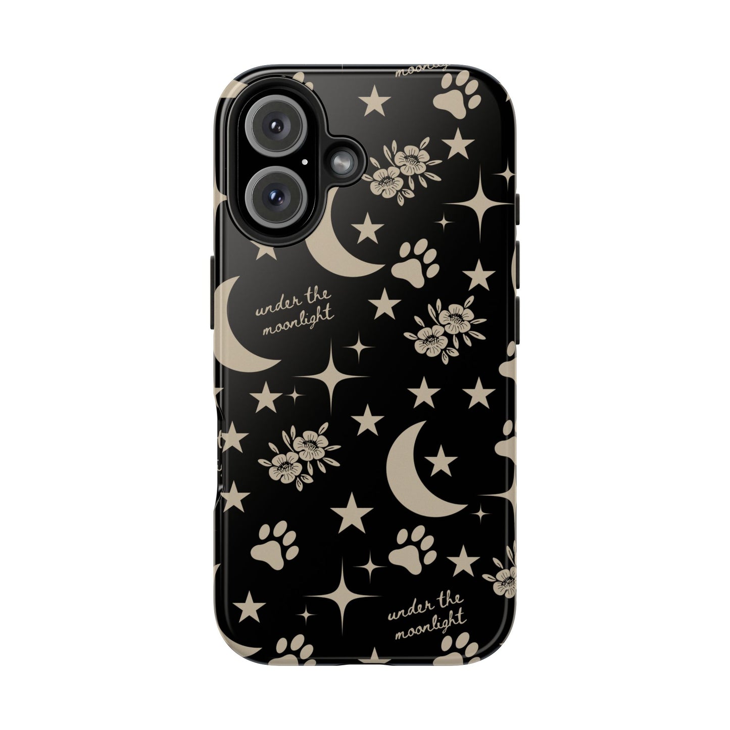 Under The Moonlight Black Tough Phone Cases