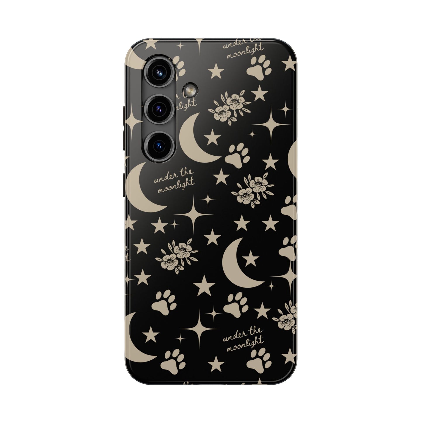 Under The Moonlight Black Tough Phone Cases