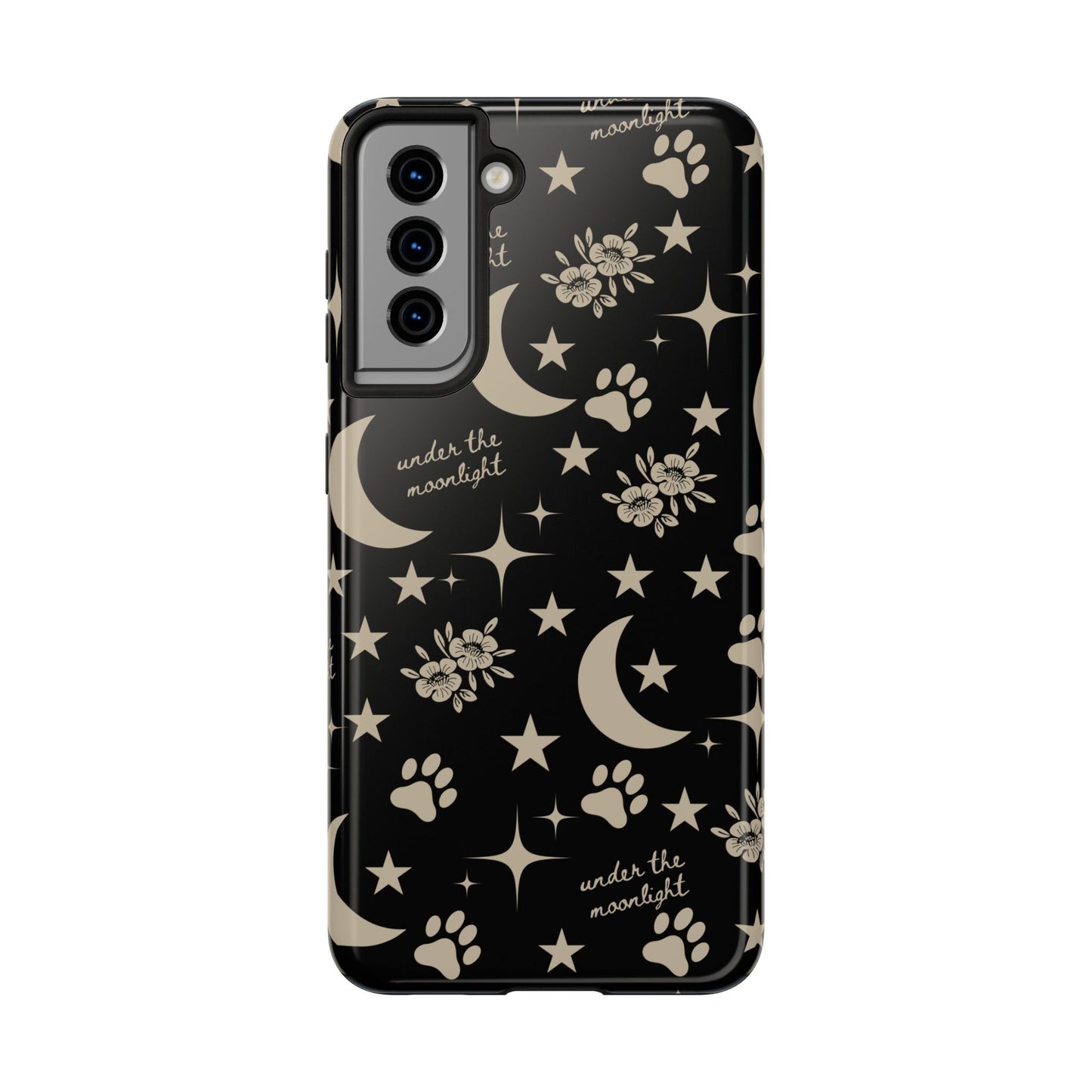 Under The Moonlight Black Tough Phone Cases