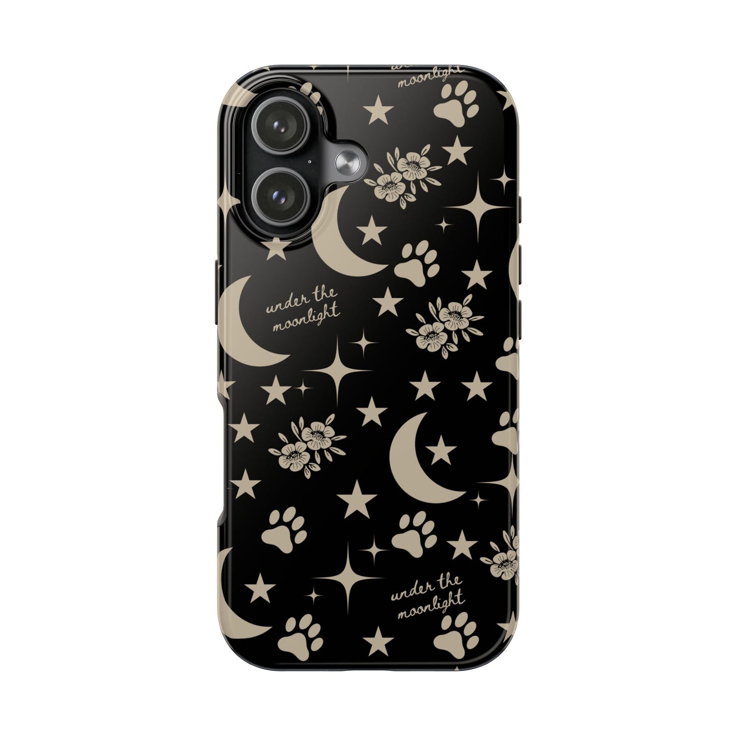 Under The Moonlight Black Tough Phone Cases