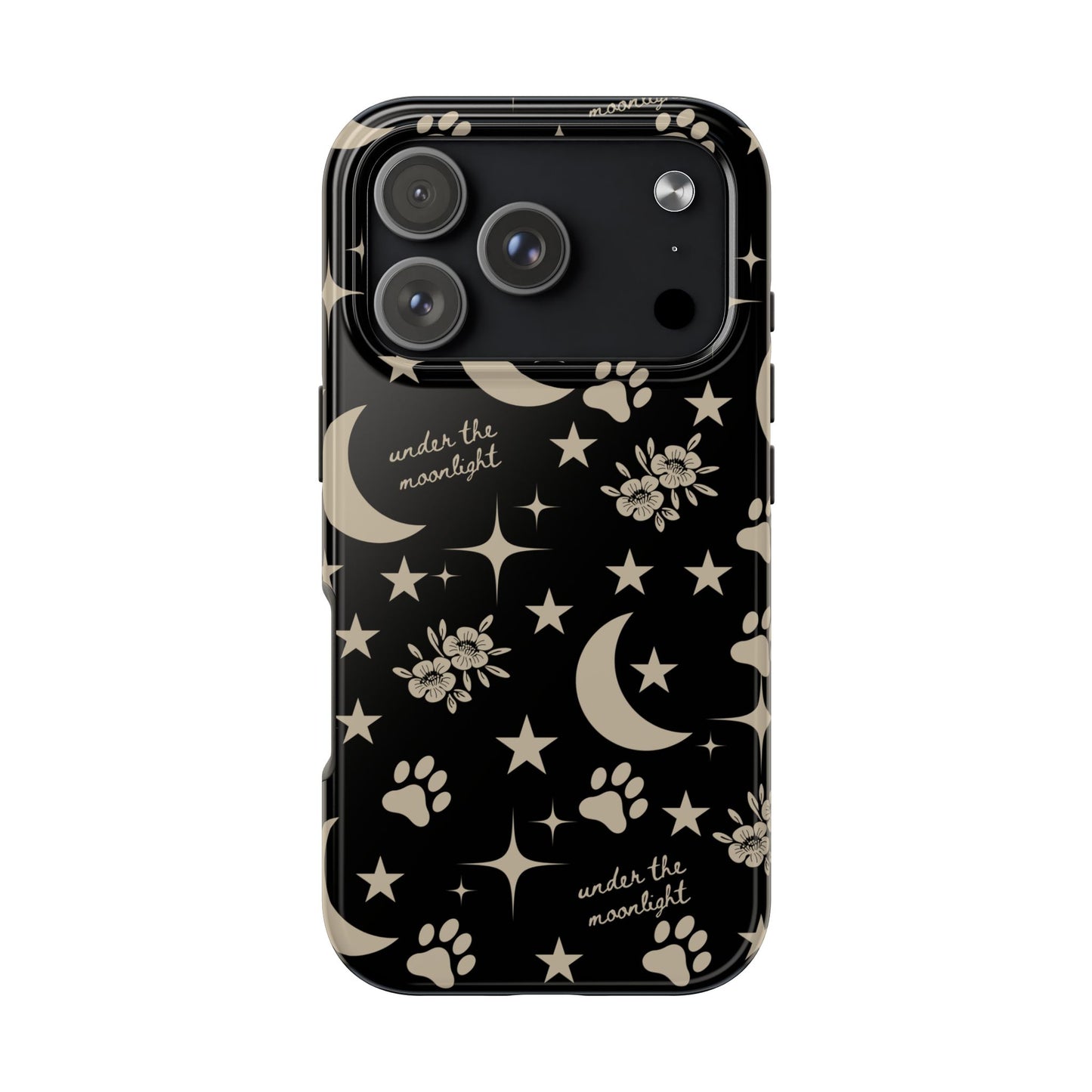Under The Moonlight Black Tough Phone Cases