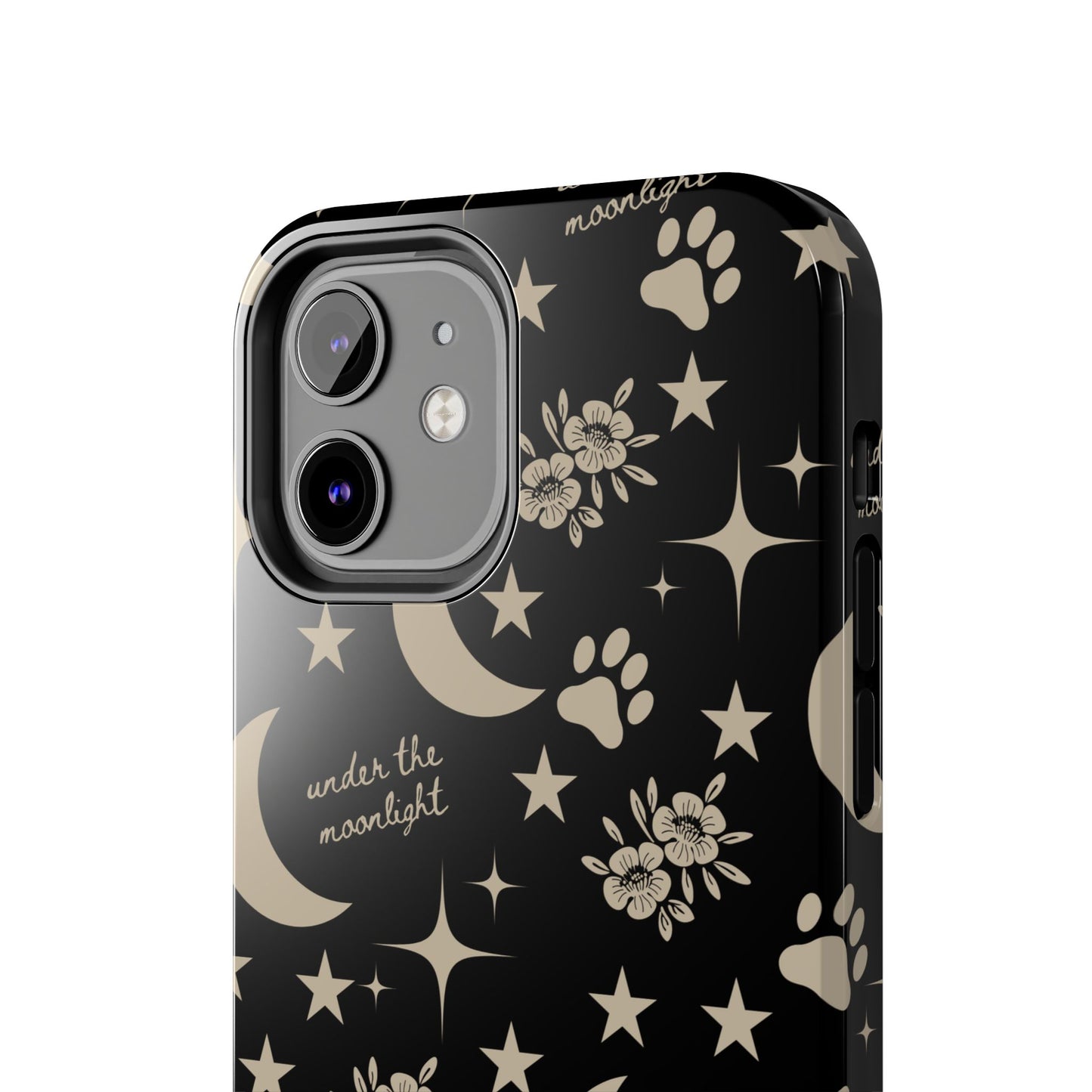 Under The Moonlight Black Tough Phone Cases