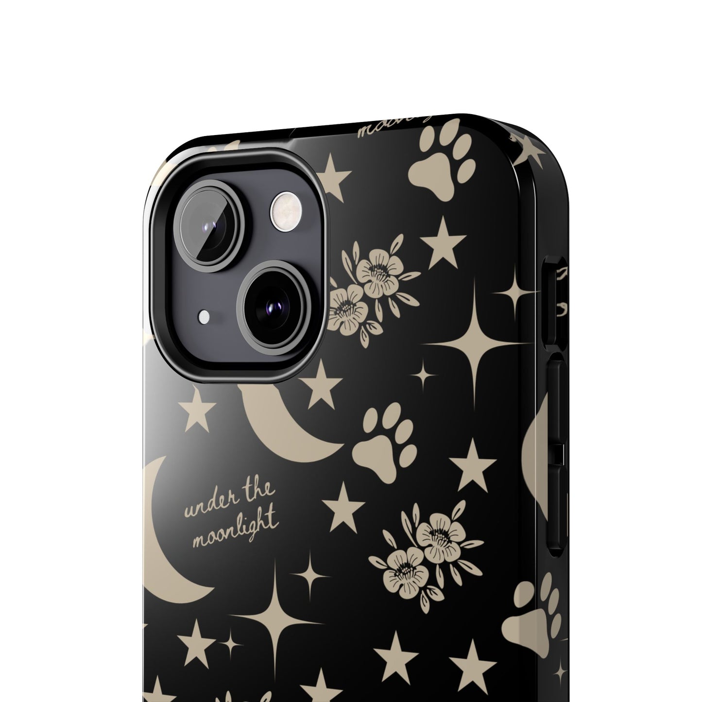 Under The Moonlight Black Tough Phone Cases
