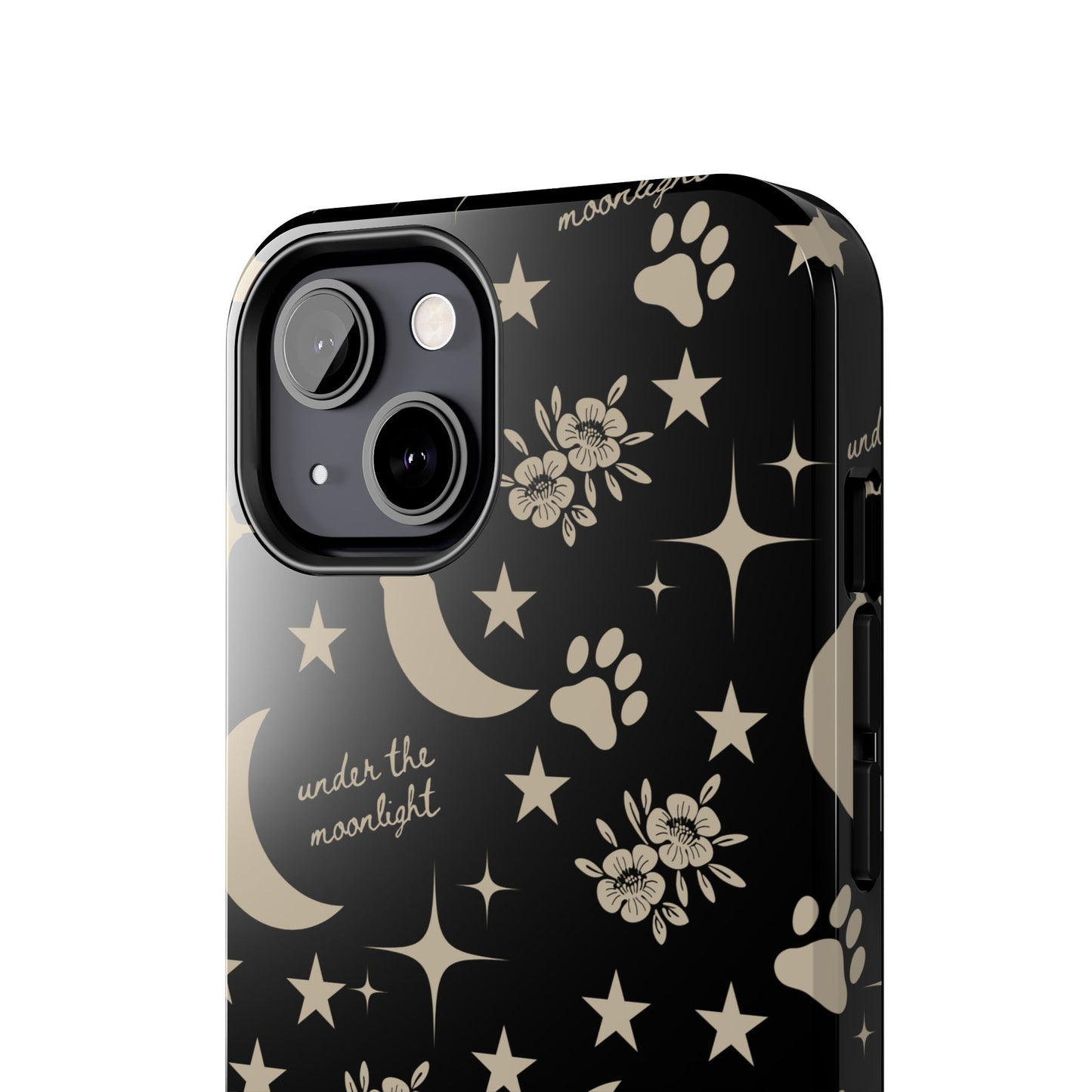 Under The Moonlight Black Tough Phone Cases