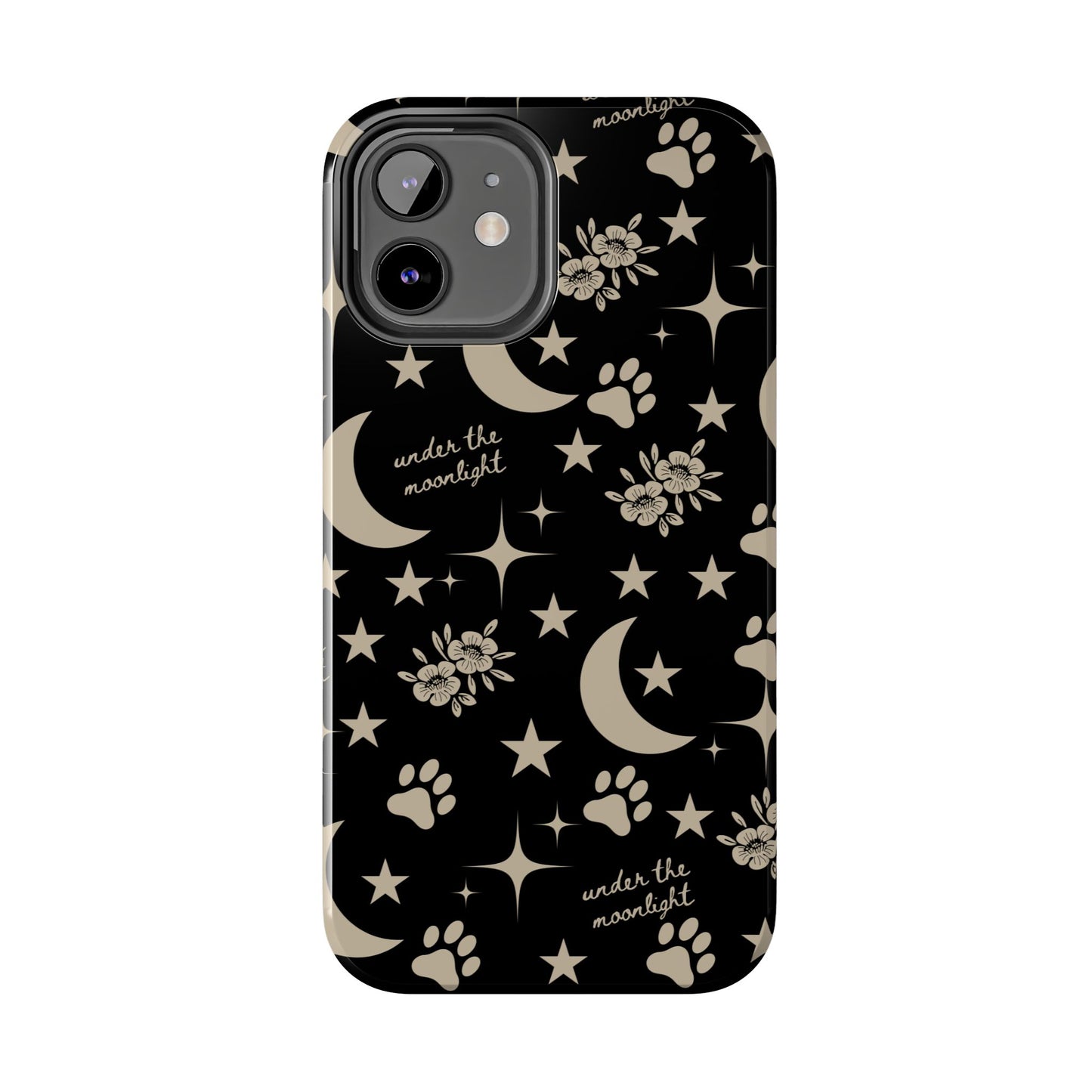 Under The Moonlight Black Tough Phone Cases