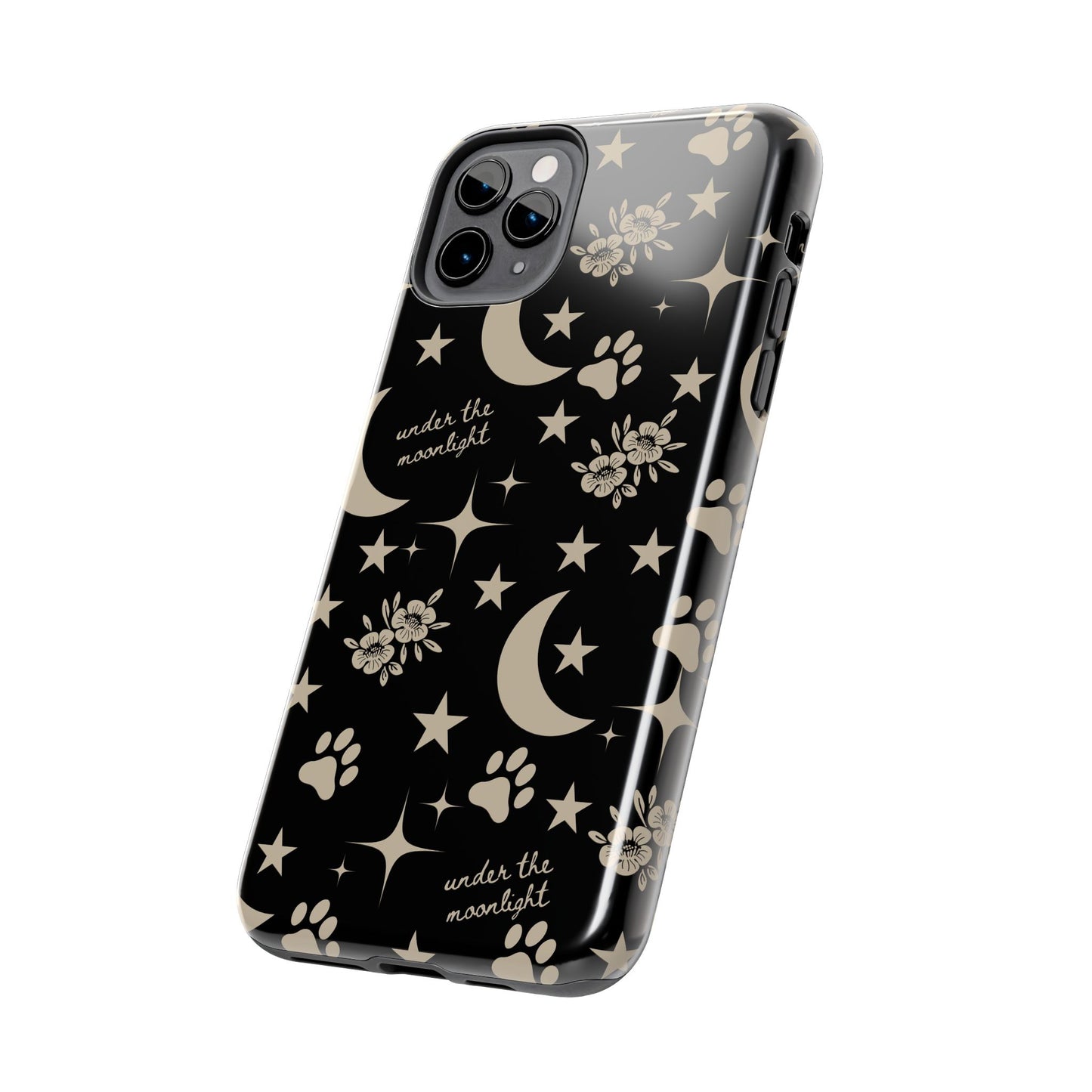 Under The Moonlight Black Tough Phone Cases