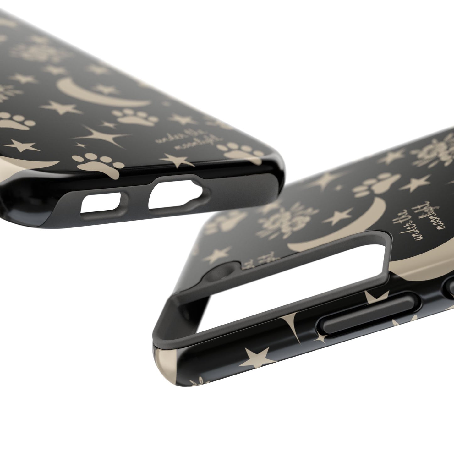 Under The Moonlight Black Tough Phone Cases