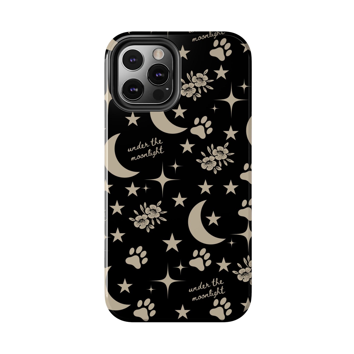 Under The Moonlight Black Tough Phone Cases