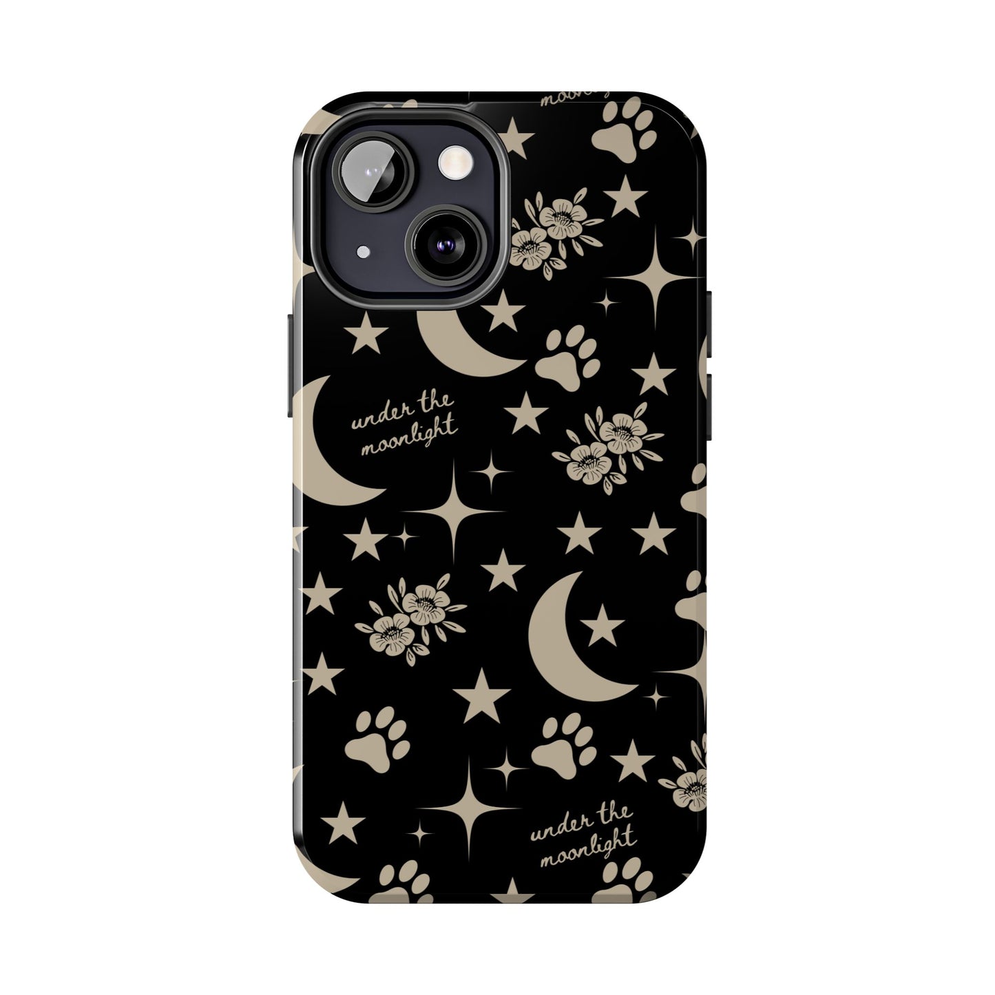 Under The Moonlight Black Tough Phone Cases