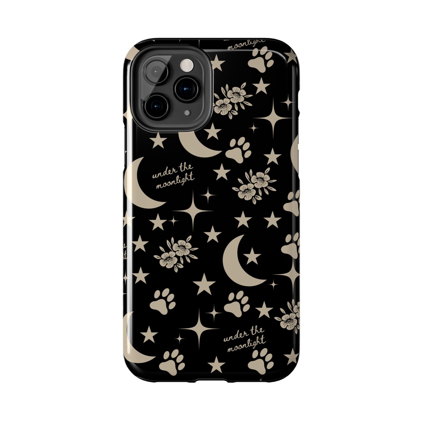 Under The Moonlight Black Tough Phone Cases