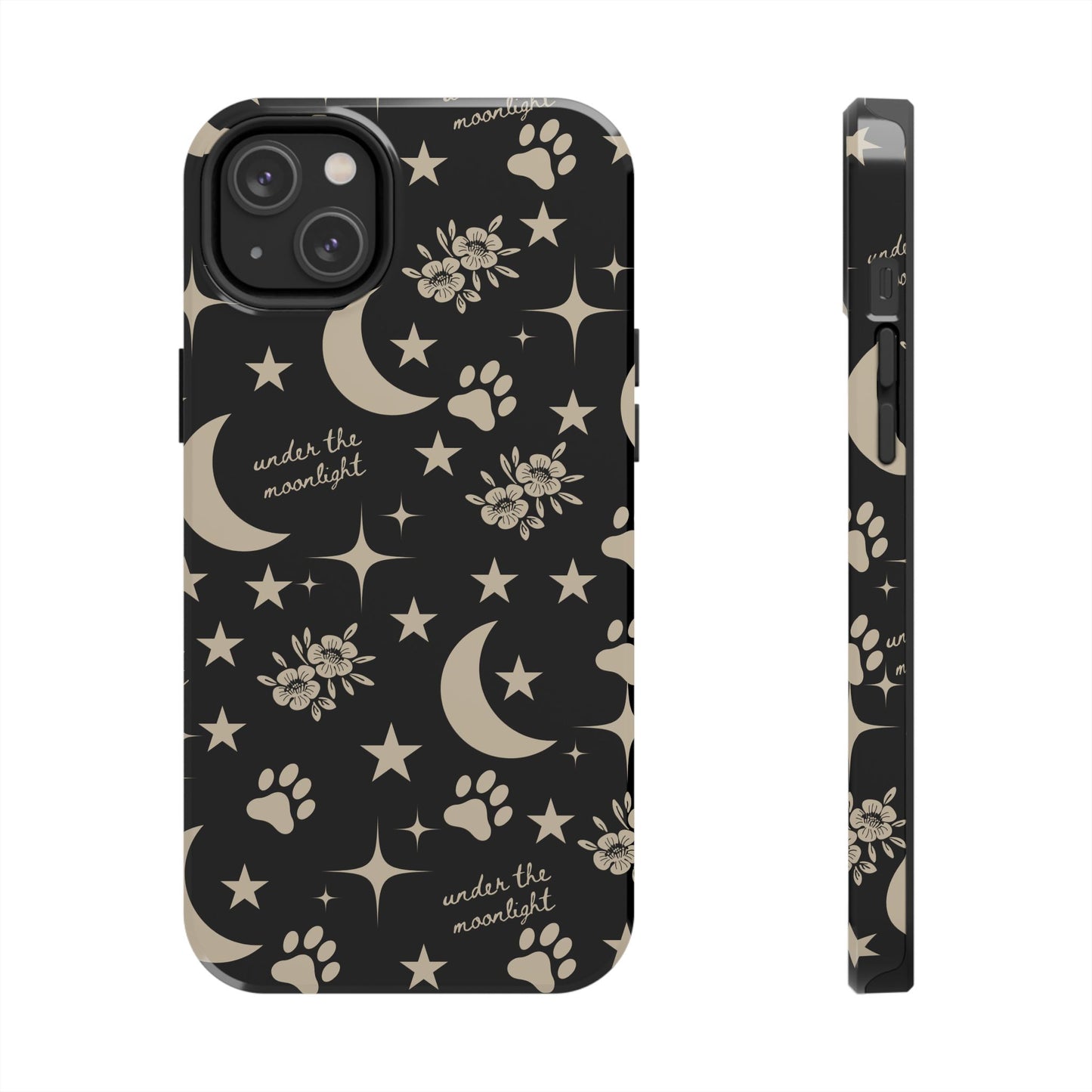 Under The Moonlight Black Tough Phone Cases