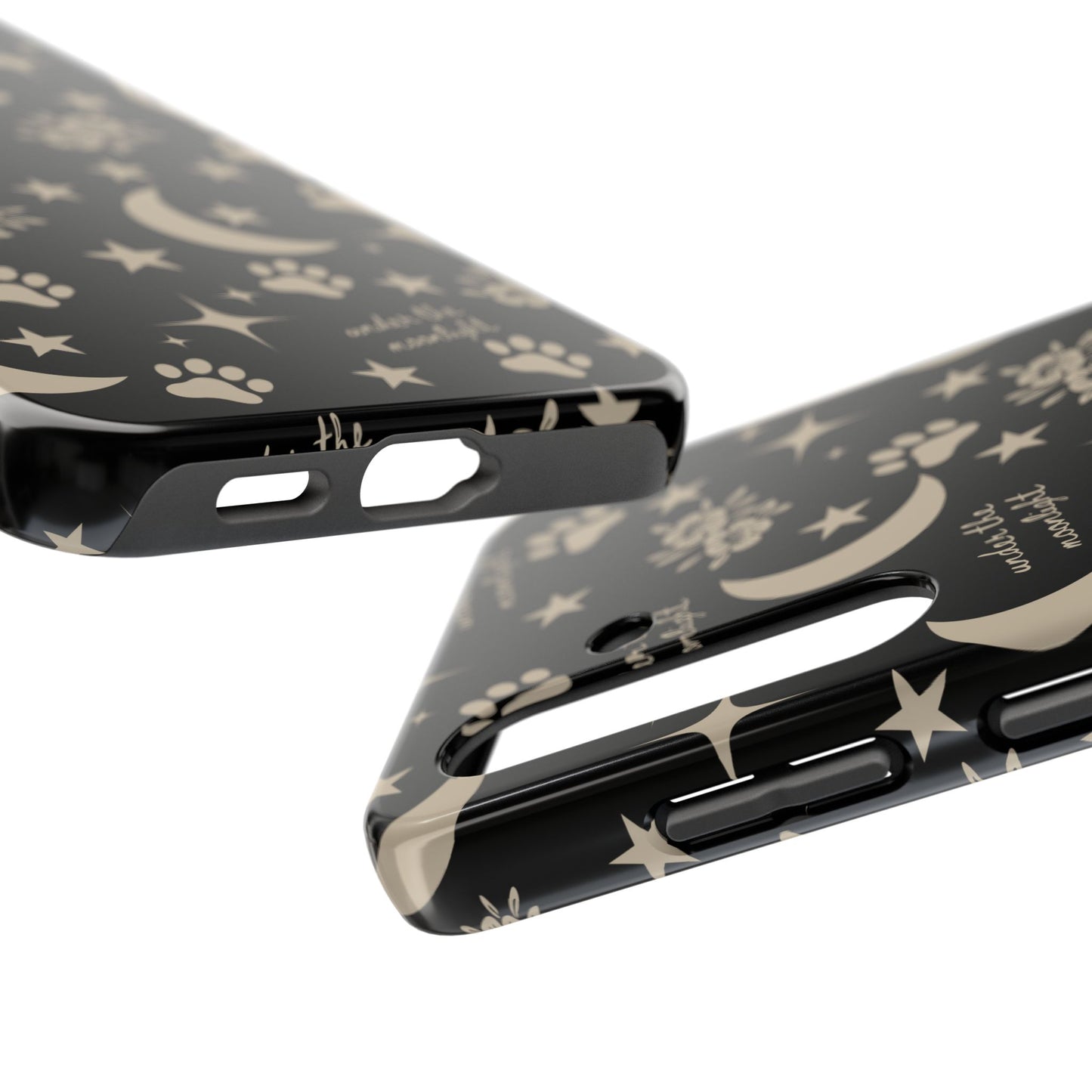 Under The Moonlight Black Tough Phone Cases