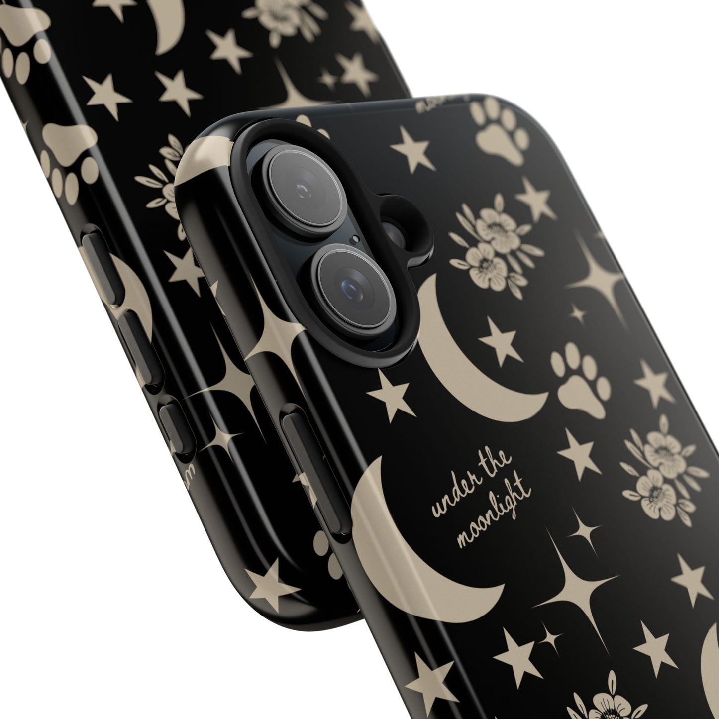 Under The Moonlight Black Tough Phone Cases