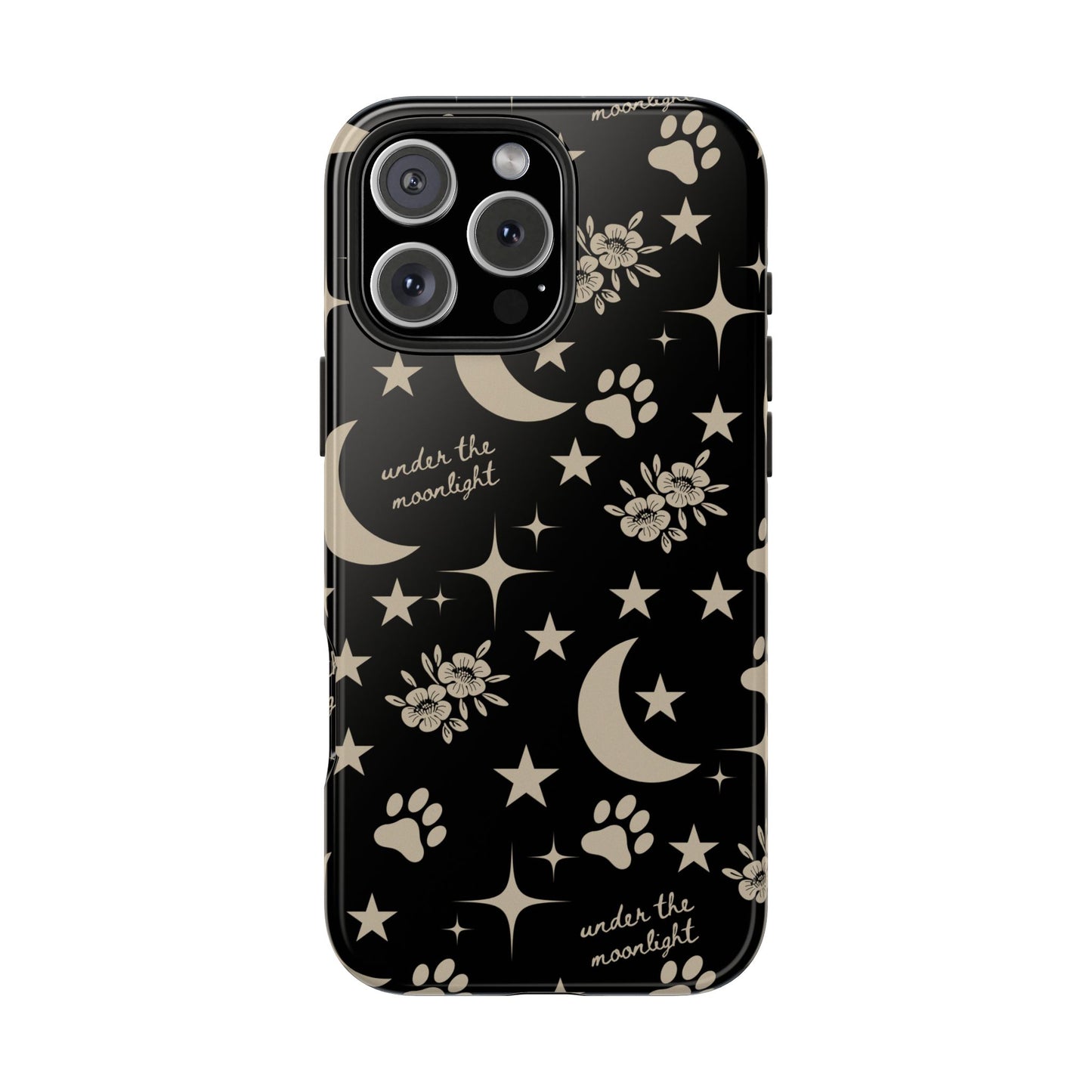 Under The Moonlight Black Tough Phone Cases