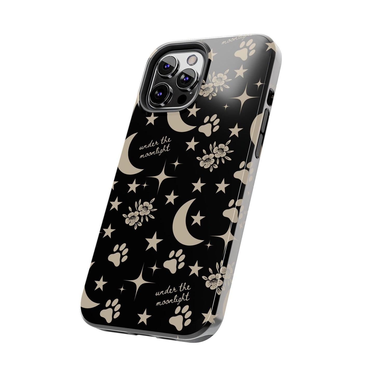Under The Moonlight Black Tough Phone Cases