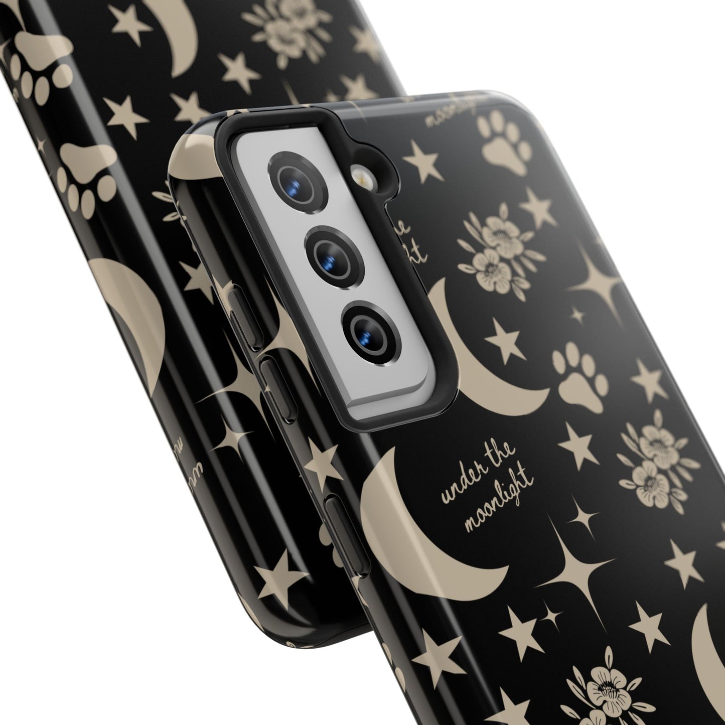 Under The Moonlight Black Tough Phone Cases