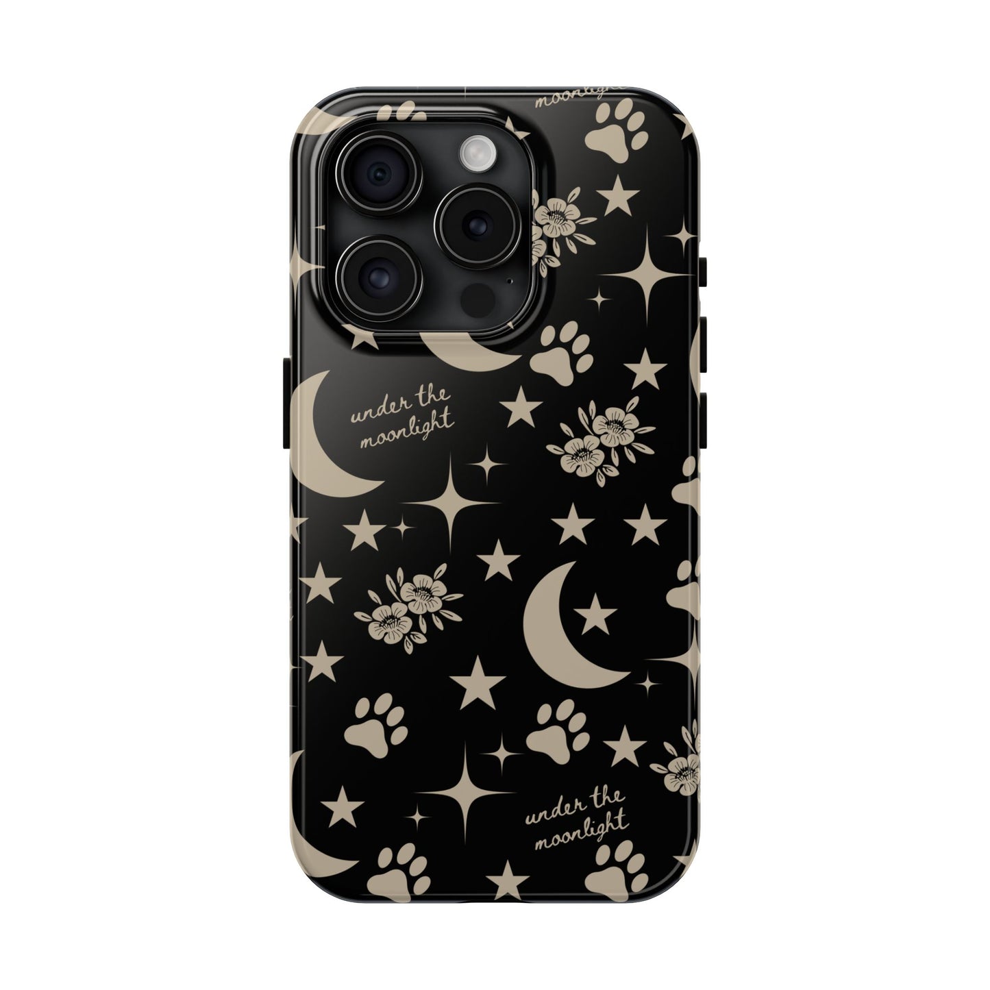 Under The Moonlight Black Tough Phone Cases