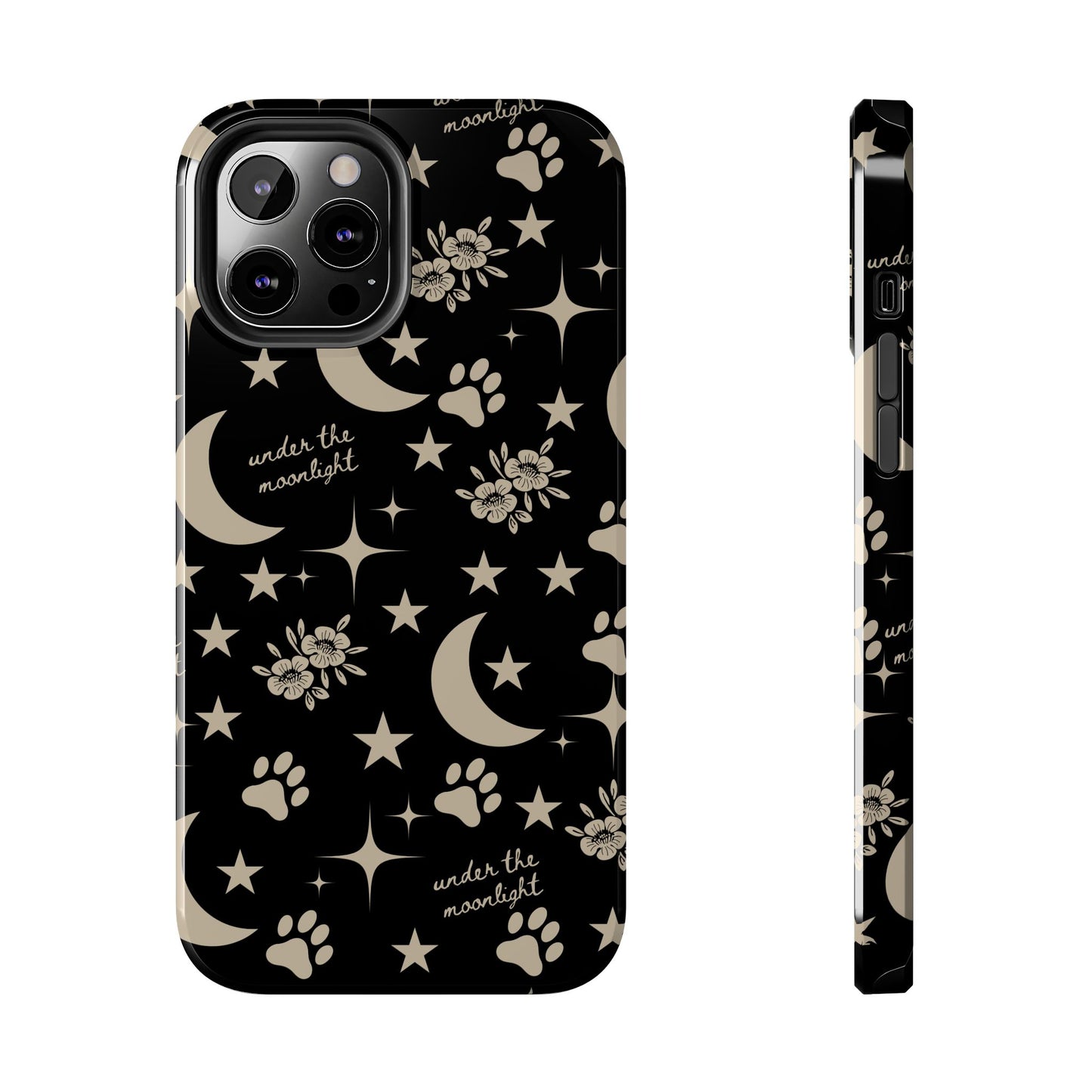 Under The Moonlight Black Tough Phone Cases