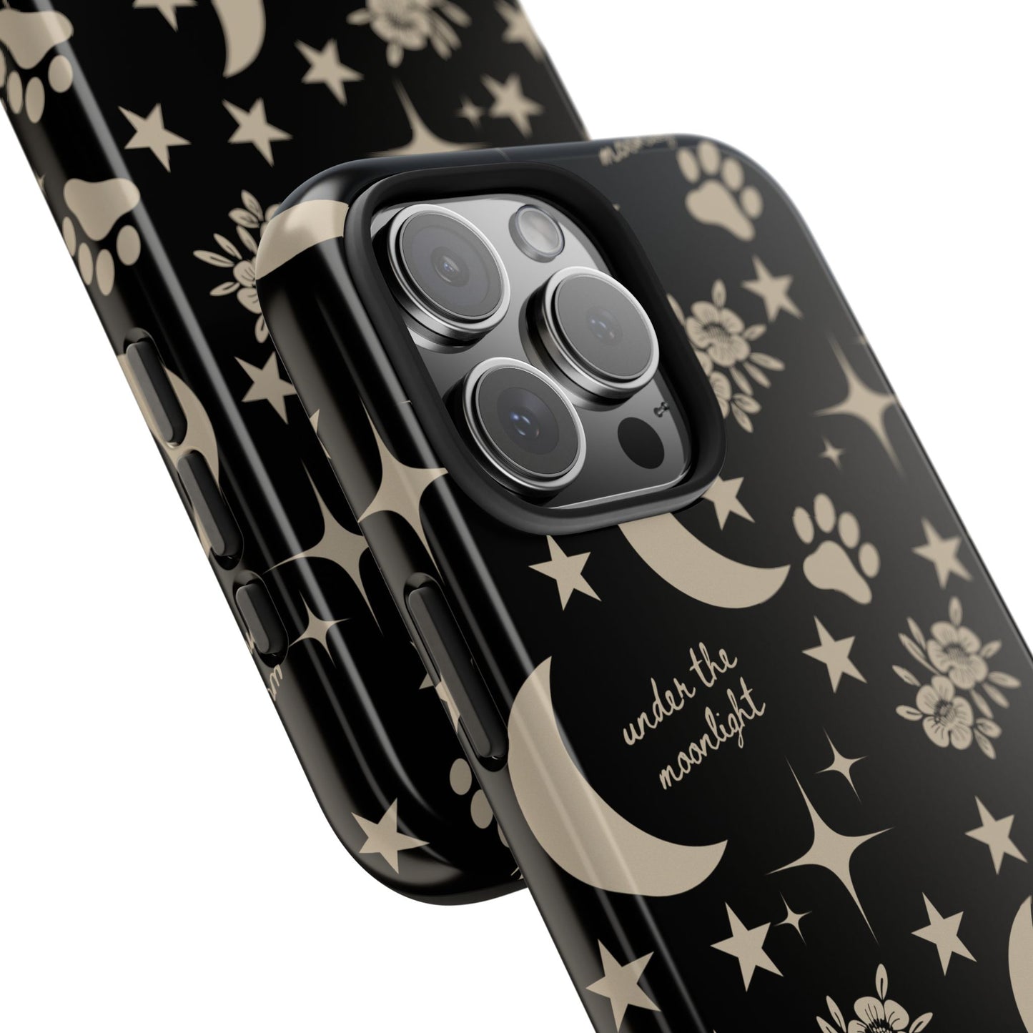 Under The Moonlight Black Tough Phone Cases