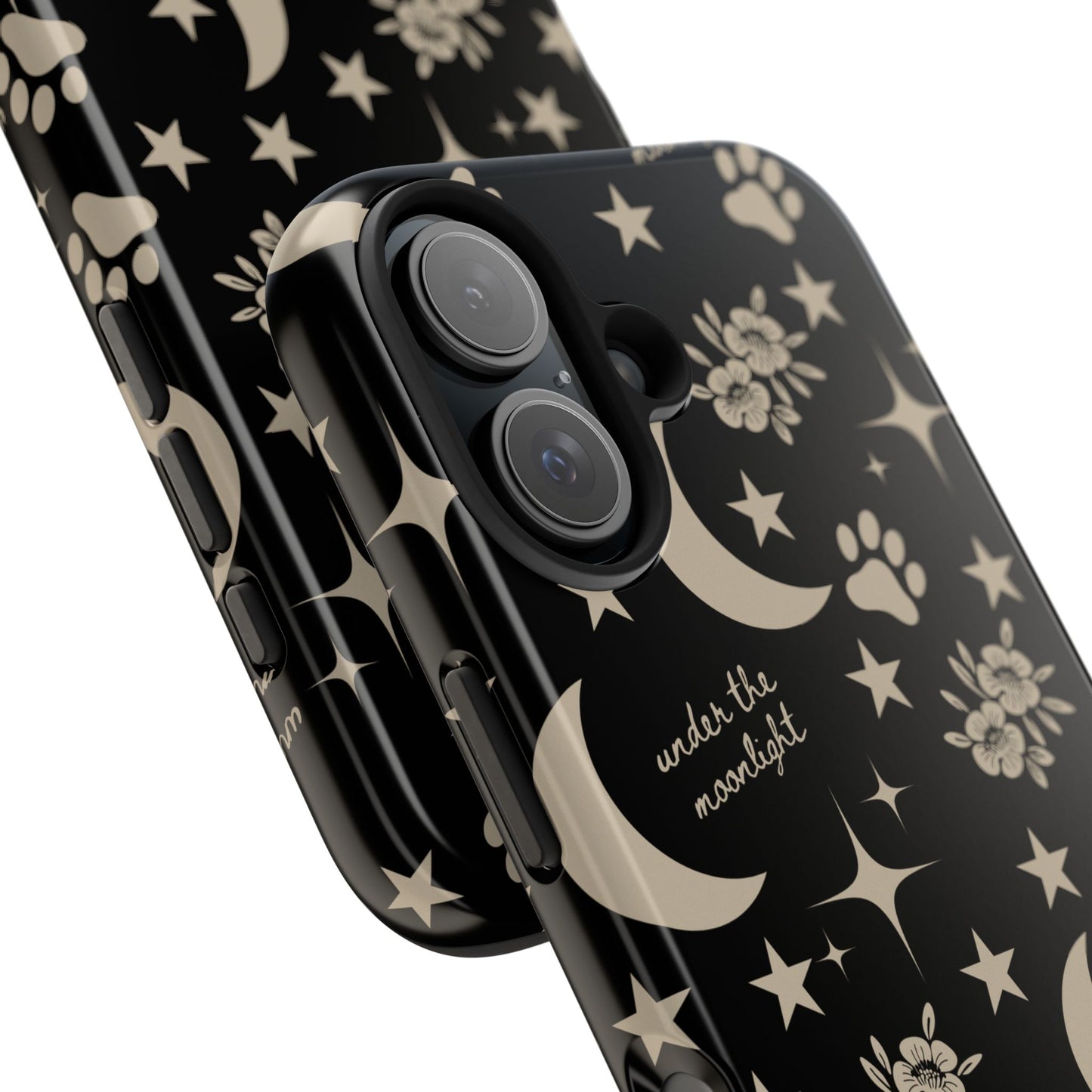 Under The Moonlight Black Tough Phone Cases