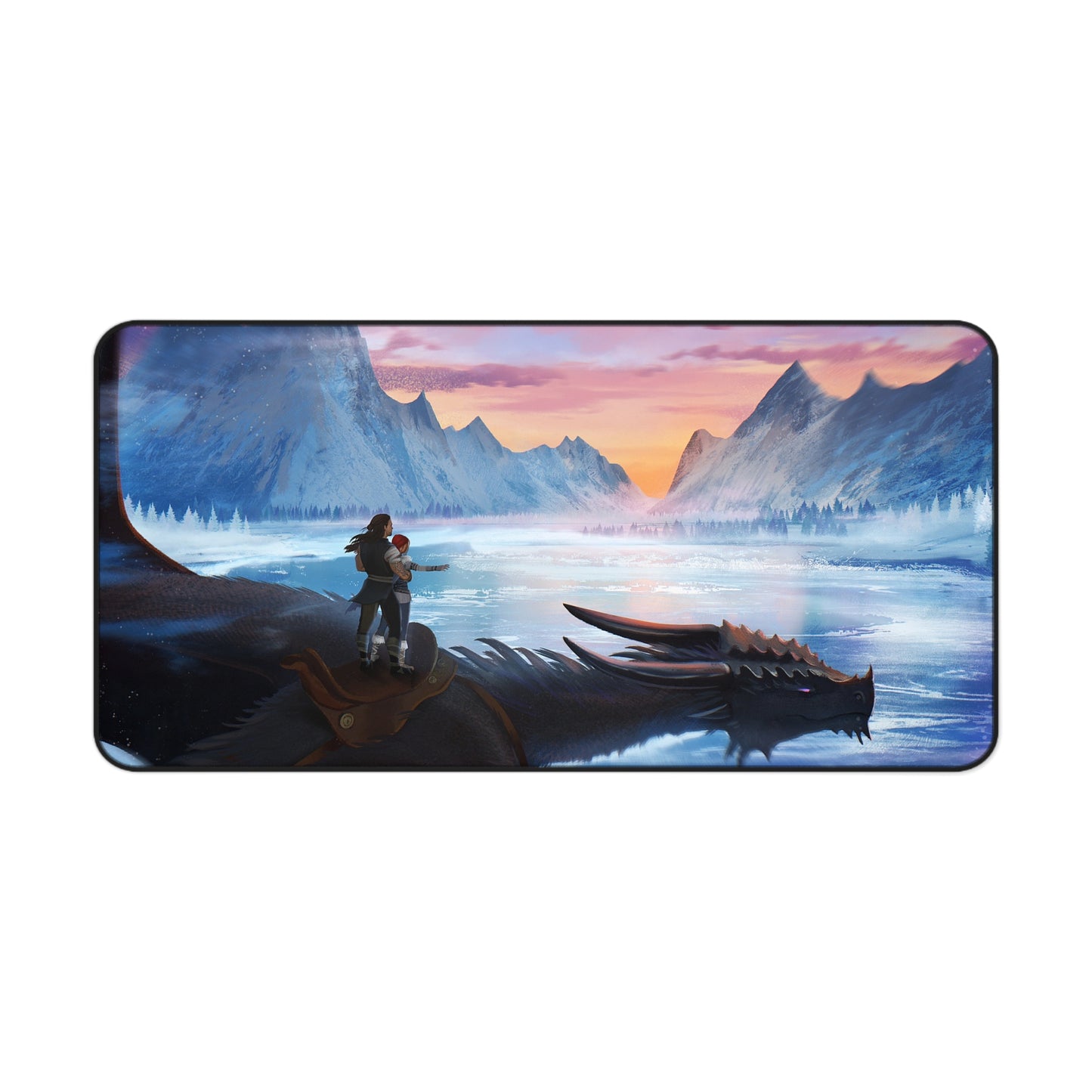 Upon Buried Embers Drogonah in Flight Desk Mat