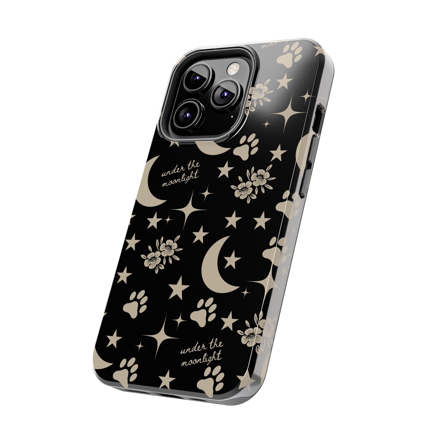 Under The Moonlight Black Tough Phone Cases