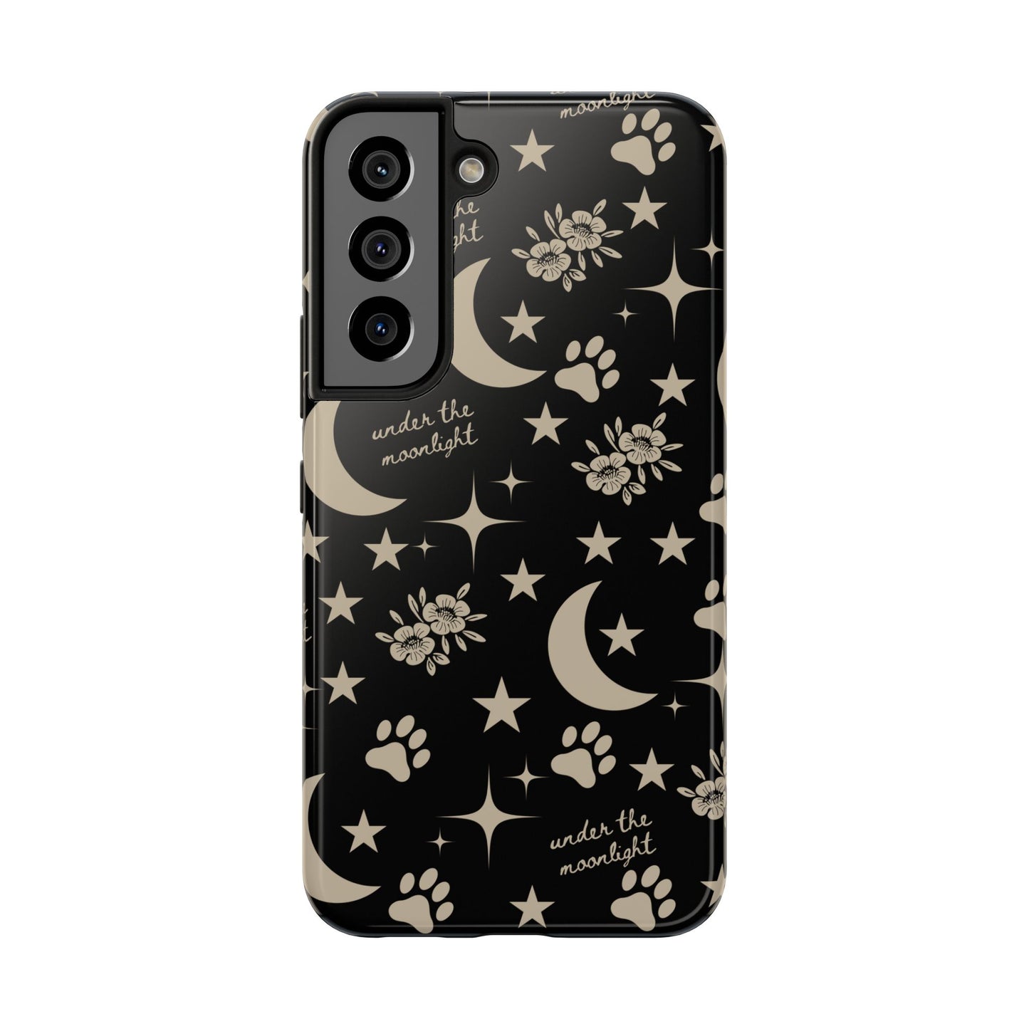Under The Moonlight Black Tough Phone Cases