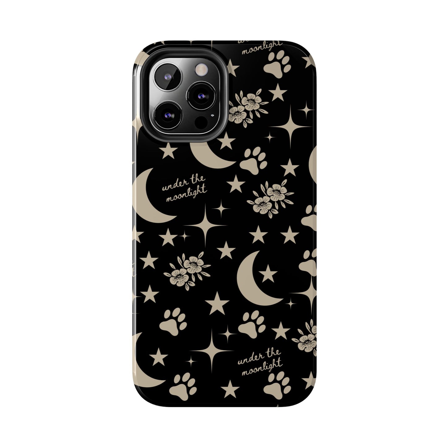 Under The Moonlight Black Tough Phone Cases