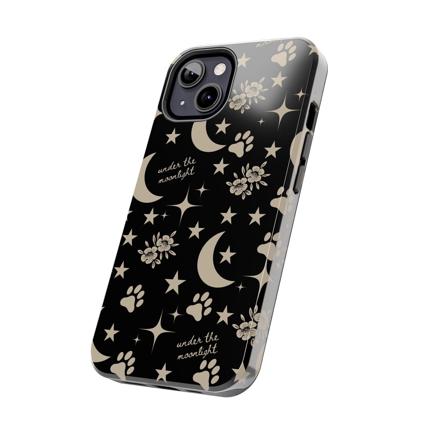 Under The Moonlight Black Tough Phone Cases