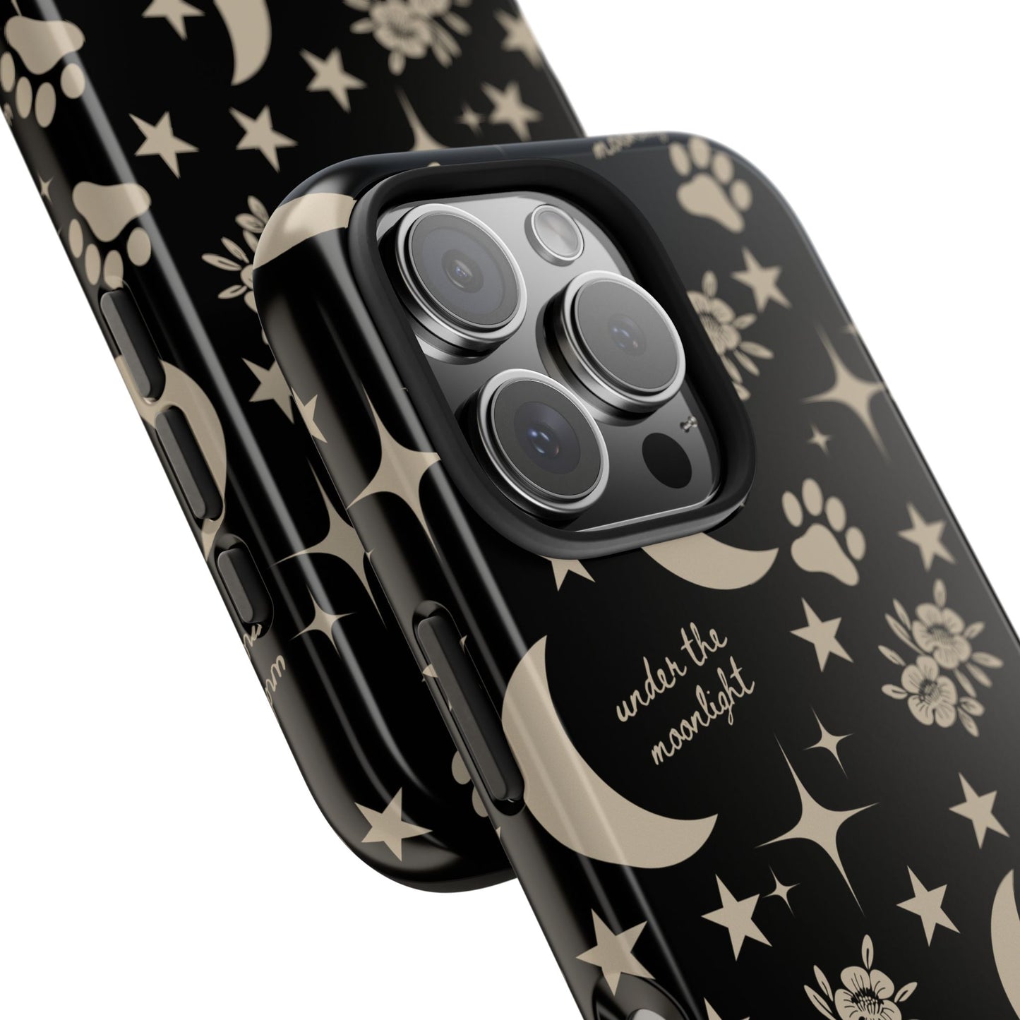 Under The Moonlight Black Tough Phone Cases
