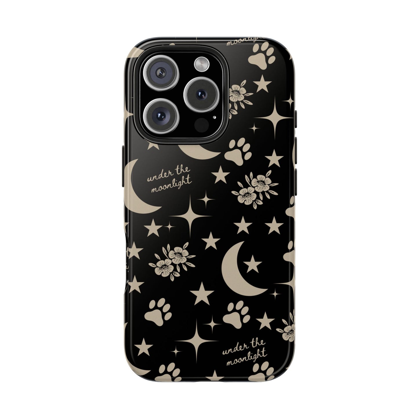 Under The Moonlight Black Tough Phone Cases