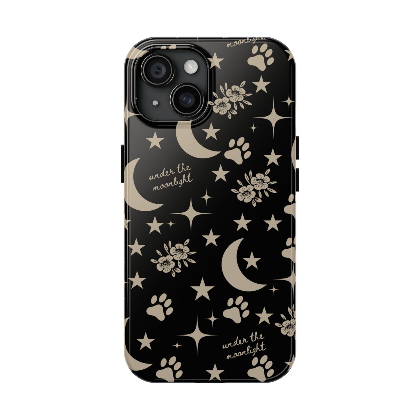 Under The Moonlight Black Tough Phone Cases