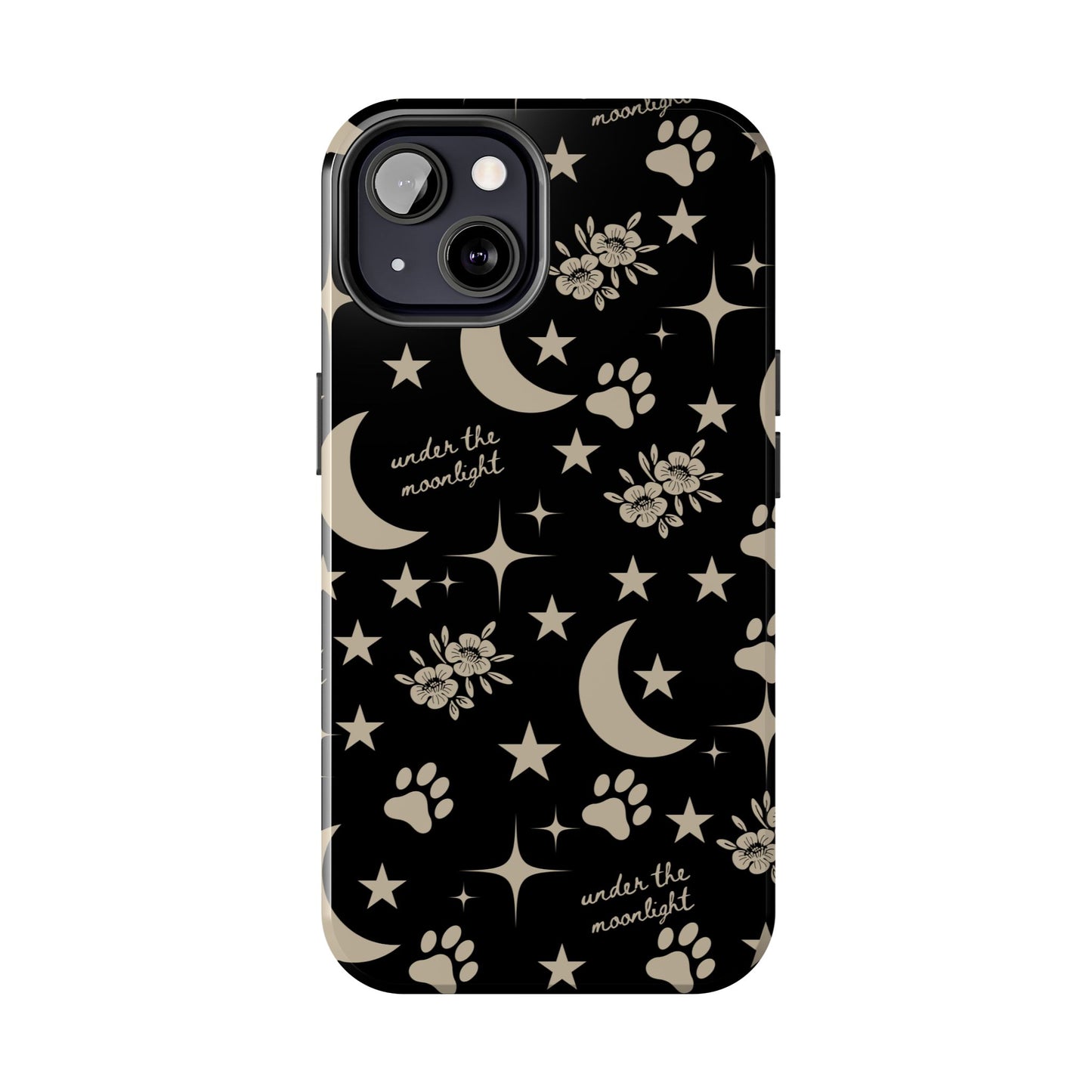 Under The Moonlight Black Tough Phone Cases