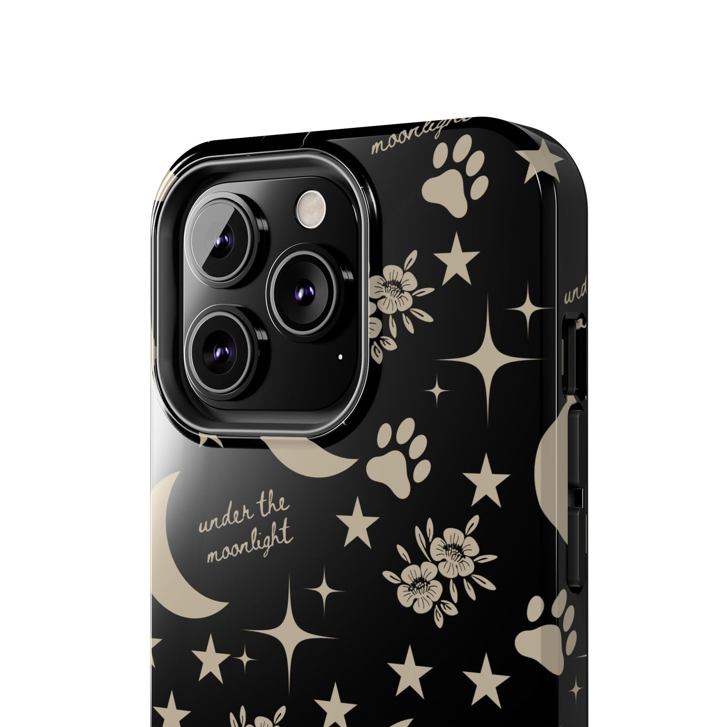 Under The Moonlight Black Tough Phone Cases