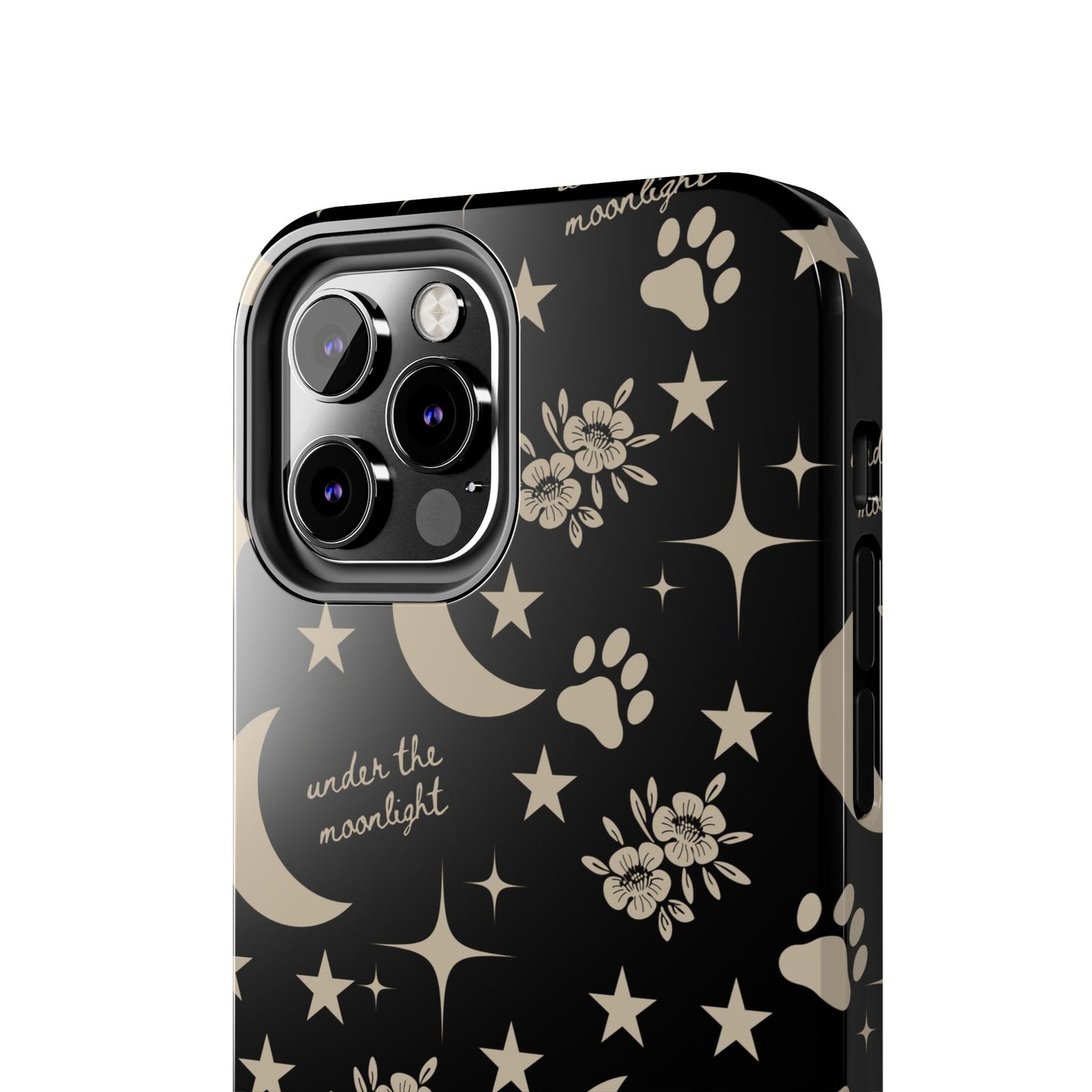 Under The Moonlight Black Tough Phone Cases