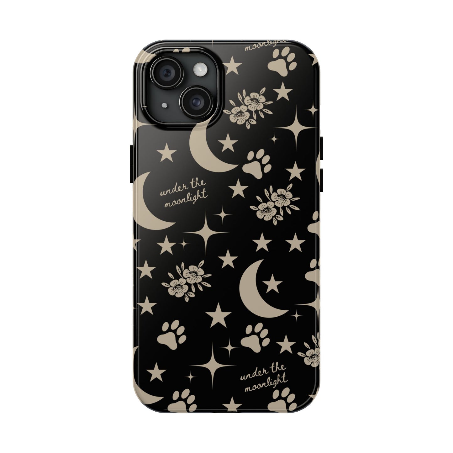 Under The Moonlight Black Tough Phone Cases
