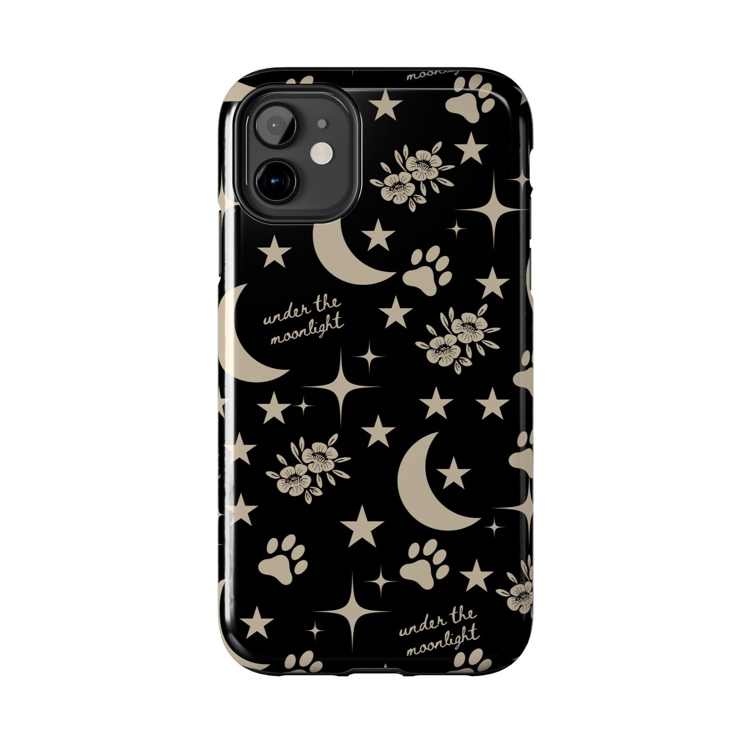 Under The Moonlight Black Tough Phone Cases