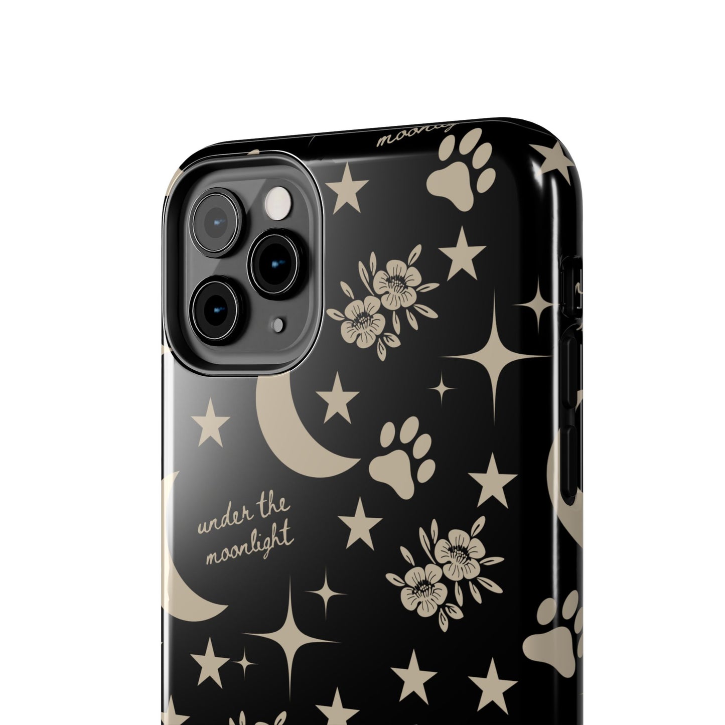 Under The Moonlight Black Tough Phone Cases