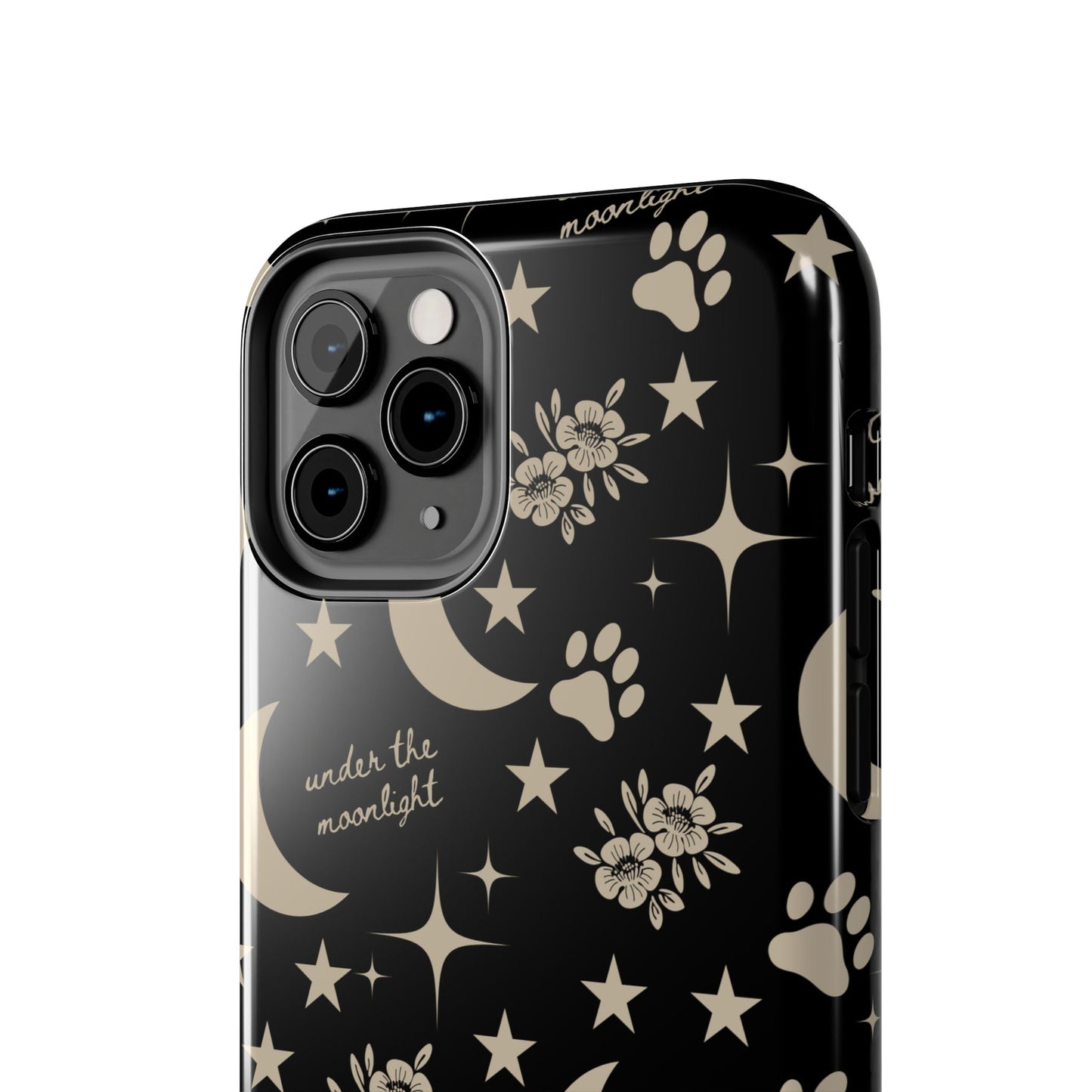 Under The Moonlight Black Tough Phone Cases