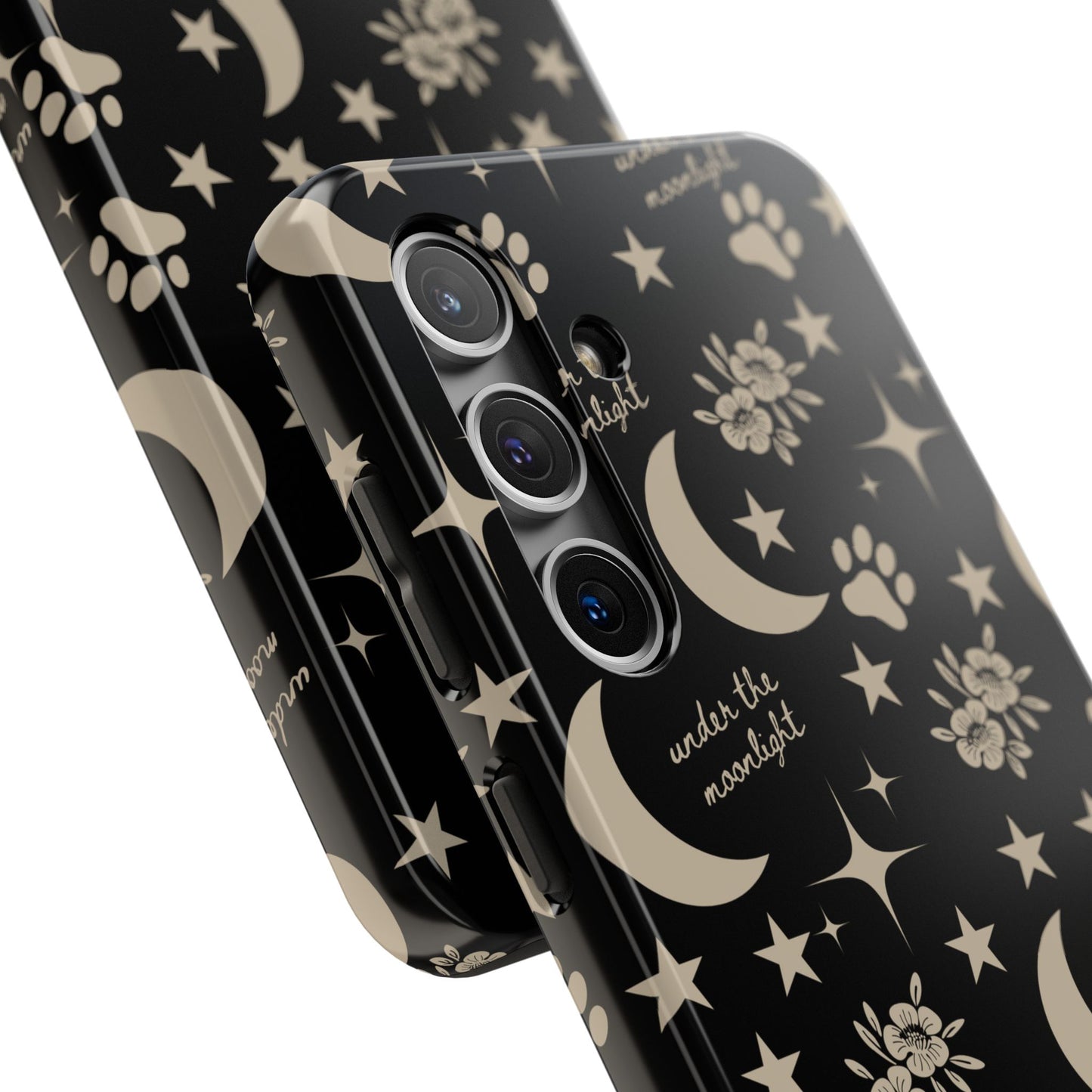 Under The Moonlight Black Tough Phone Cases