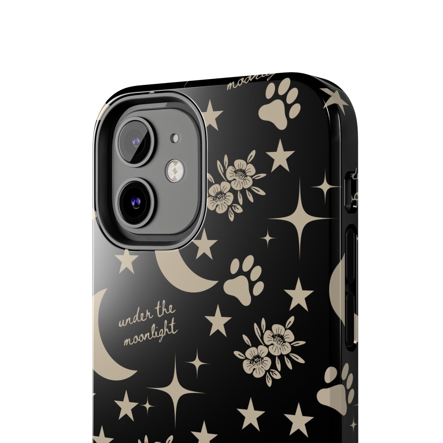 Under The Moonlight Black Tough Phone Cases