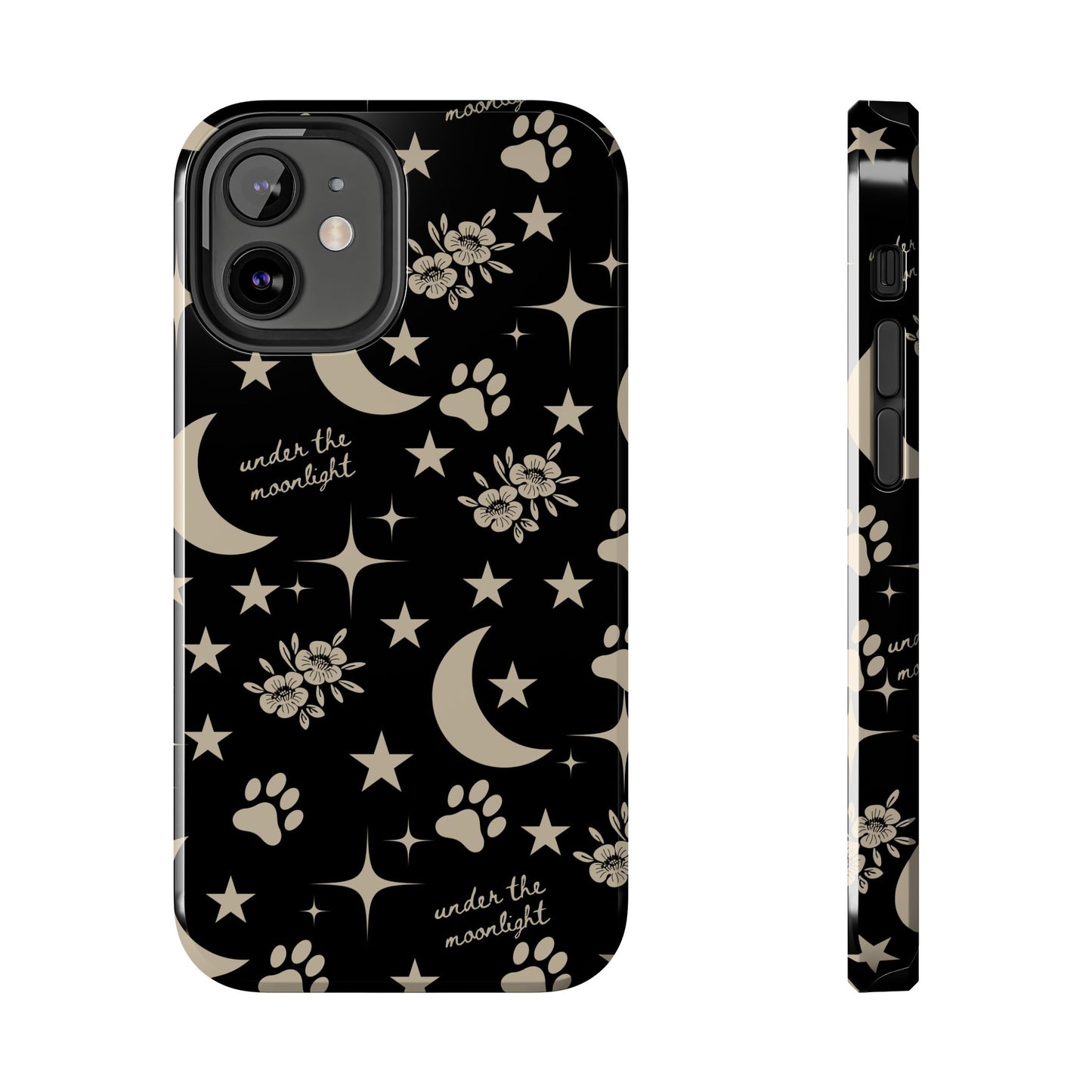 Under The Moonlight Black Tough Phone Cases