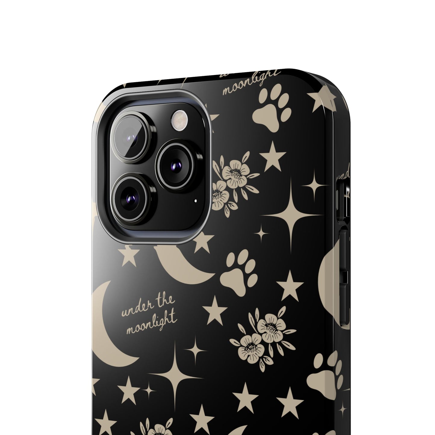 Under The Moonlight Black Tough Phone Cases