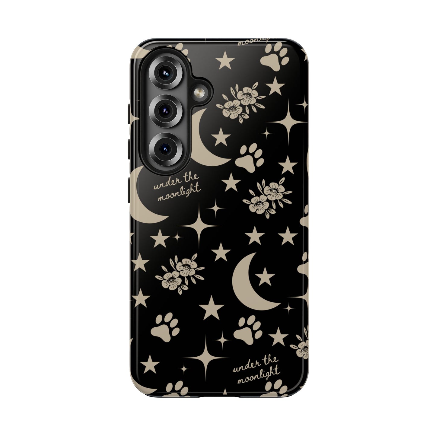 Under The Moonlight Black Tough Phone Cases